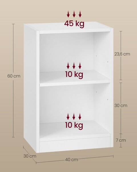 Set dvou nočních stolků LET866WB01 (2 ks)