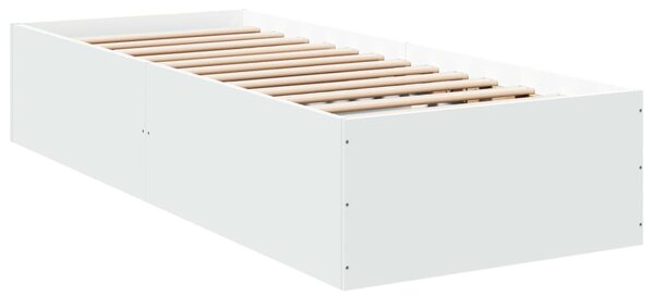 Rám postele bílý 100 x 200 cm kompozitní dřevo 3281049