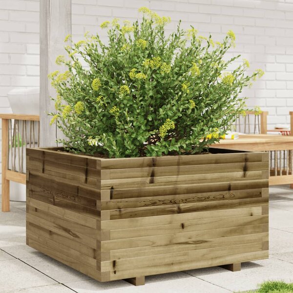 Zahradní truhlík 80 x 80 x 49,5 cm impregnované borové dřevo
