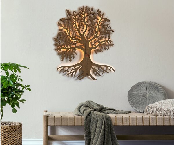 "Dub" světelný strom 230V 68x80cm provedení povrchu: bříza