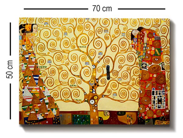 ASIR Obraz na plátně reprodukce STROM ŽIVOTA G. KLIMT 50 cm