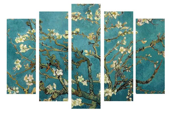 ASIR Sada obrazů na plátně reprodukce ALMOND BLOSSOM V. V. GOGH 105 cm