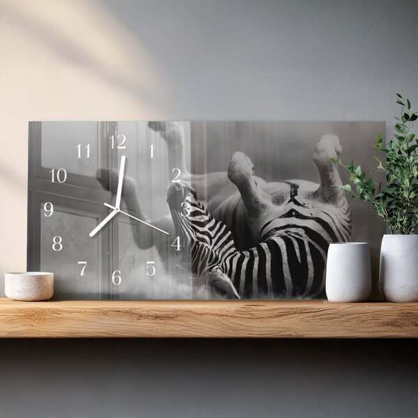Skleněné hodiny horizontální Žebra zsppb-60x30-00295240