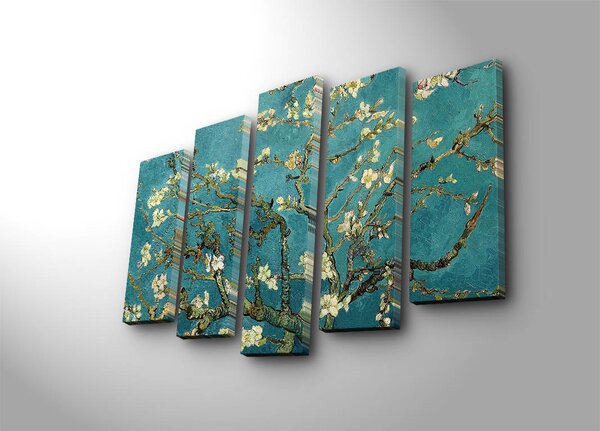 ASIR Sada obrazů na plátně reprodukce ALMOND BLOSSOM V. V. GOGH 105 cm