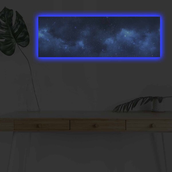 ASIR Nástěnný obraz na plátně GALAXIE s led podsvícením 30 cm