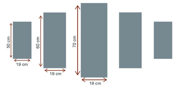 ASIR Sada nástěnných obrazů na plátně NÁPISY 105 cm