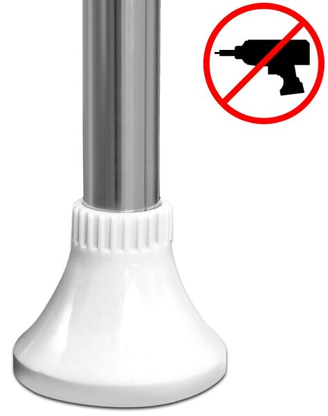 Teleskopický regál do sprchy DELMO, 92-306 cm, bílá Deuba