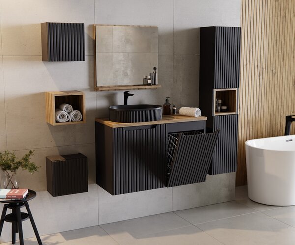 Koupelnová skříňka pod umyvadlo NOVA BLACK D2 50cm