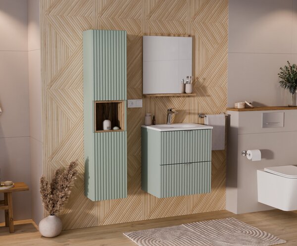 Koupelnová skříňka pod umyvadlo LINE REED GREEN S2 50 cm