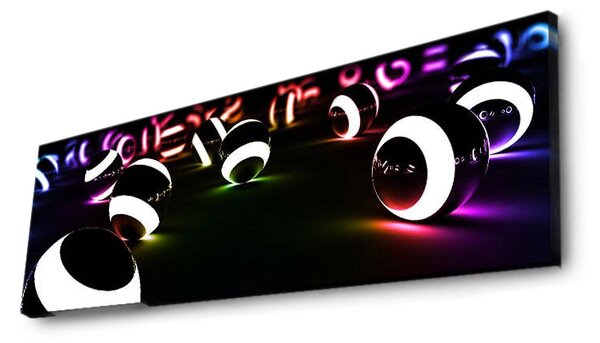 ASIR Nástěnný obraz na plátně SVÍTÍCÍ KOULE 90 cm s led osvětlením