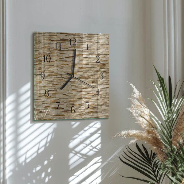 Skleněné hodiny na stěnu Dekorativní kámen zskc-30x30-00295208