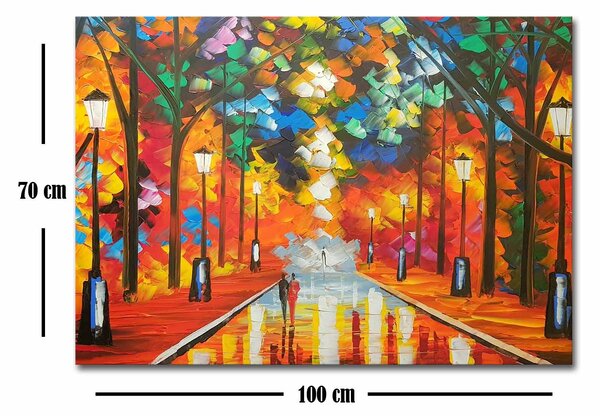 ASIR Nástěnný obraz na plátně BAREVNÝ PODZIM 70 cm