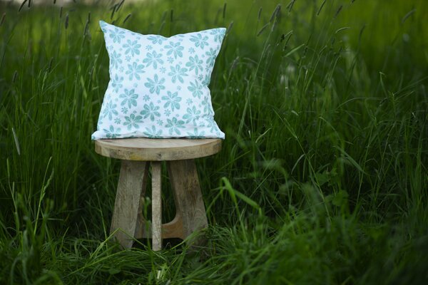 Nelly TENCLEN - povlečení na polštář zelený květ Rozměr: 40/40 CM ZIP