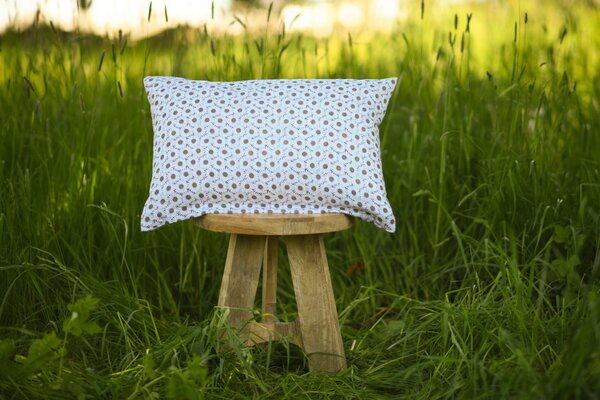 Nelly TENCLEN - povlečení na polštář přírodní kopretina Rozměr: 40/40 CM ZIP