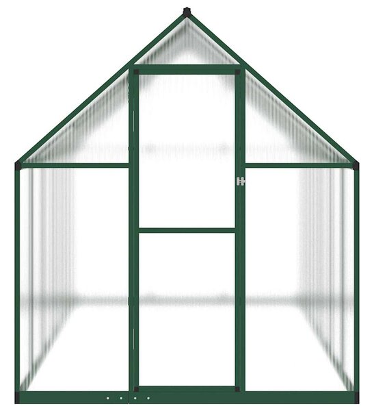Skleník s podkladovým rámem zelený 334 x 169 x 195 cm hliník