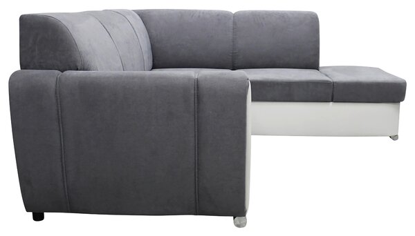 ROHOVÁ SEDAČKA, textil, šedá, bílá MID.YOU - Sedací soupravy, Online Only