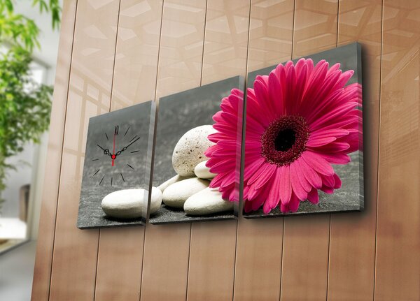 ASIR Nástěnné hodiny na plátně GERBERA 30 cm