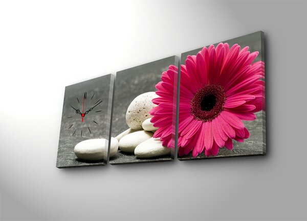 ASIR Nástěnné hodiny na plátně GERBERA 30 cm