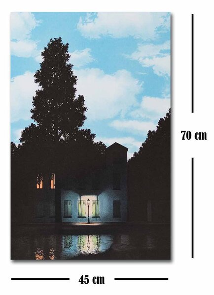 ASIR Obraz na plátně reprodukce RENÉ MAGRITTE ŘÍŠE SVĚTLA 45 cm
