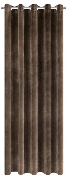 ZATEMŇOVACÍ ZÁVĚS NA KROUŽCÍCH VILLA 140X250 CM HNĚDÁ