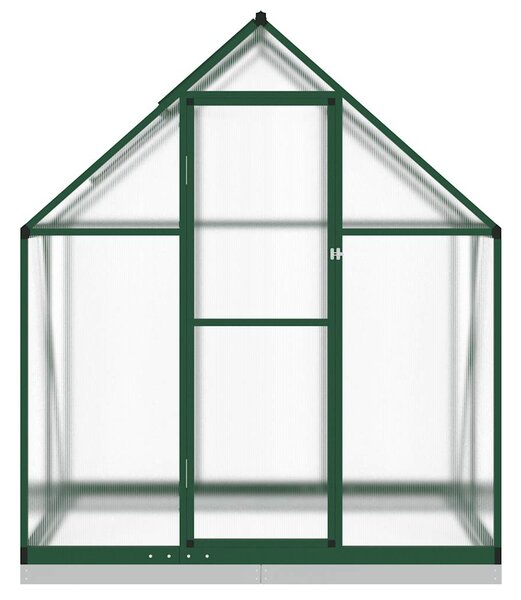 Skleník s podkladovým rámem zelený 169 x 114 x 202 cm hliník