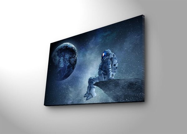 ASIR Nástěnný obraz na plátně ASTRONAUT s led osvětlením 45 cm