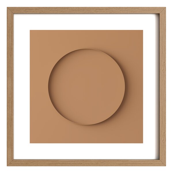 Idealform Poster no. 2 Circle shadow Barva: Terracotta, S textem: Bez textu