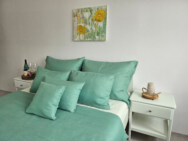 Nelly LEN Super soft - světle zelený povlak na přikrývku Rozměr: 100/135 CM