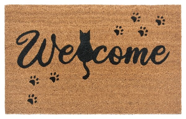 Rohožka Welcome (kočka) 105666 - na ven i na doma 45x75 cm
