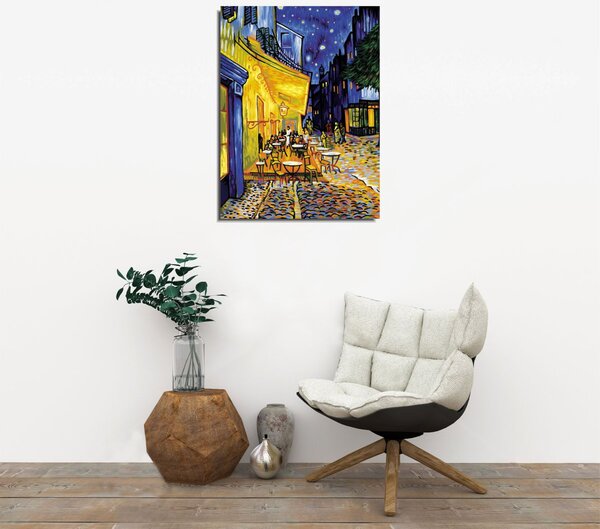 ASIR Obraz na plátně reprodukce TERASA KAVÁRNY V NOCI VINCENT VAN GOGH 30 cm