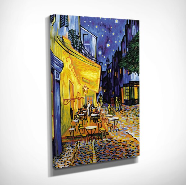 ASIR Obraz na plátně reprodukce TERASA KAVÁRNY V NOCI VINCENT VAN GOGH 30 cm