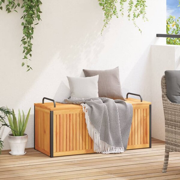Zahradní box na podušky 110x45x42/53 cm masivní akácie a ocel