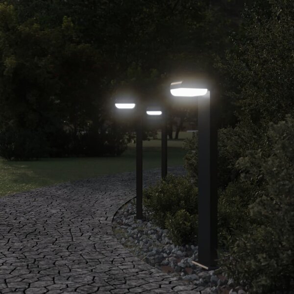 Venkovní stojací lampy 3 ks černé 80 cm litý hliník
