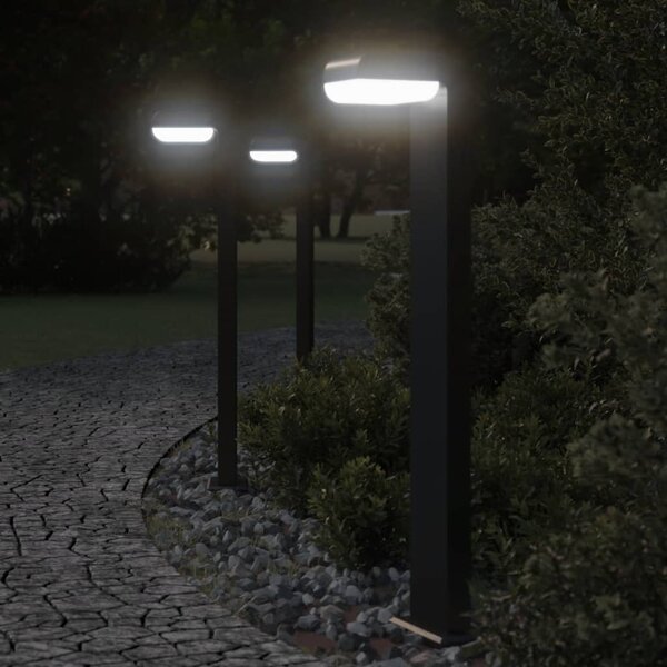 Venkovní stojací lampy 3 ks černé 80 cm litý hliník
