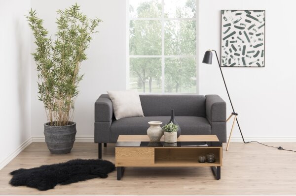 Konferenční stolek se zvedací deskou ENZO 110x60 cm černá/dub