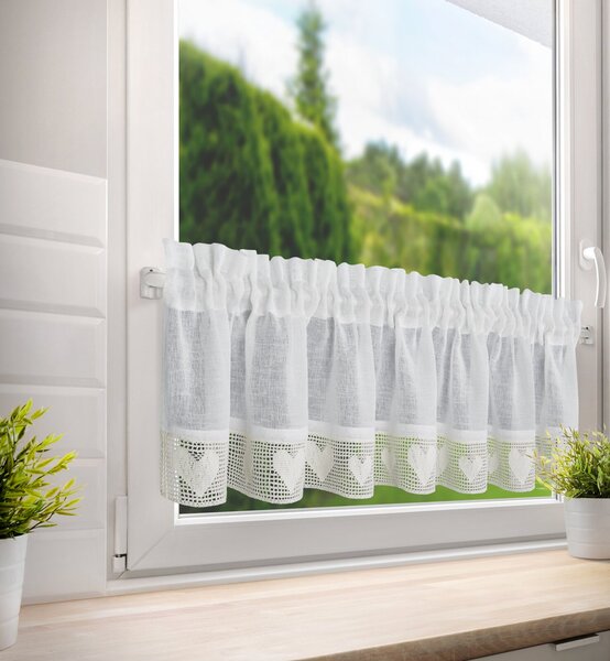 KRÁTKÁ ZÁCLONA NA PÁSCE GAJA 150X30 CM KRÉMOVÁ BX