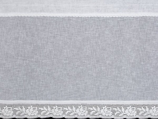 KRÁTKÁ ZÁCLONA NA PÁSCE LARI 150X60 CM BÍLÁ