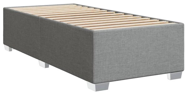 Box spring postel s matrací světle šedá 80 x 200 cm textil 3285088