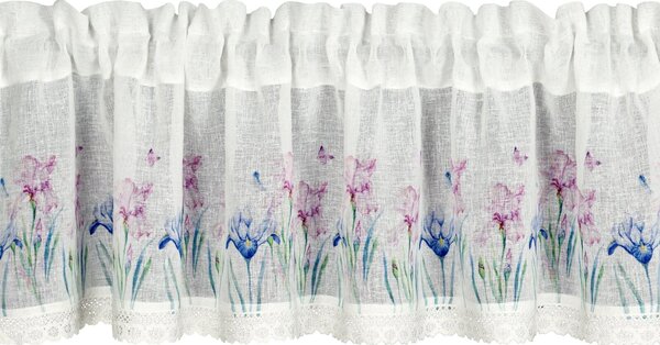 KRÁTKÁ ZÁCLONA NA PÁSCE DOLOREZ 150X30 CM KVĚTY