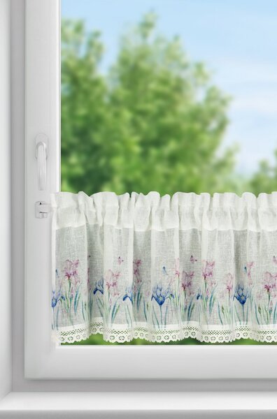 KRÁTKÁ ZÁCLONA NA PÁSCE DOLOREZ 150X30 CM KVĚTY