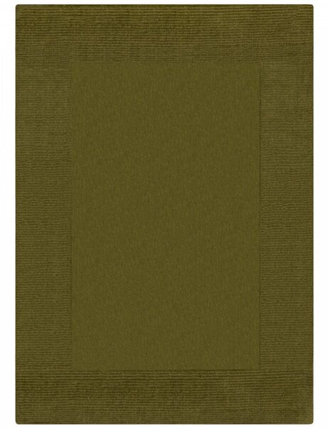 Hans Home | Kusový ručně tkaný koberec Tuscany Textured Wool Border Green - 200x290