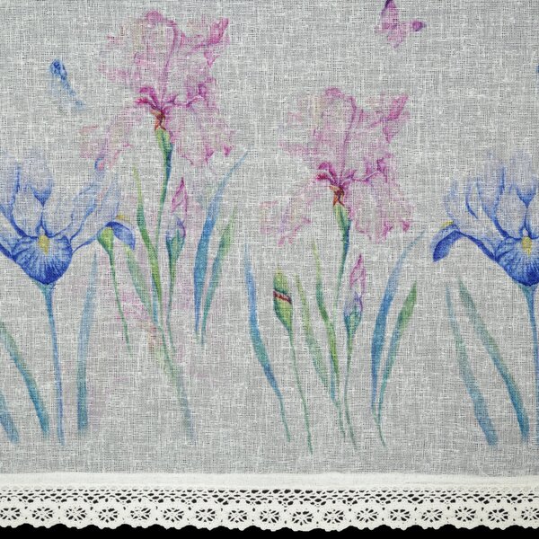 KRÁTKÁ ZÁCLONA NA PÁSCE DOLOREZ 150X60 CM KVĚTY