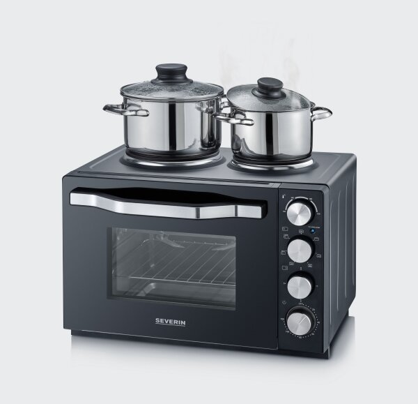Severin TO 2074 - Horkovzd. trouba s grilem a s plotýnkami 2500W/230V 30 l černá