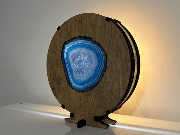 "Achát" lampa 20x22cm provedení povrchu: dub