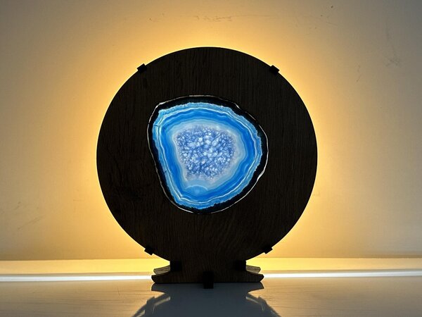 "Achát" lampa 20x22cm provedení povrchu: dub