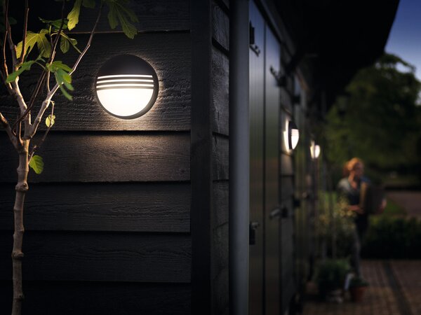 17296/30/16 Yarrow venkovní nástěnné LED svítidlo 1x6W 600lm 2700K IP44, černé