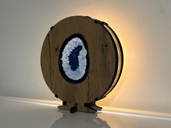 "Achát" lampa 20x22cm provedení povrchu: dub