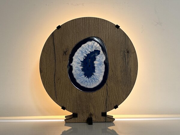 "Achát" lampa 20x22cm provedení povrchu: dub