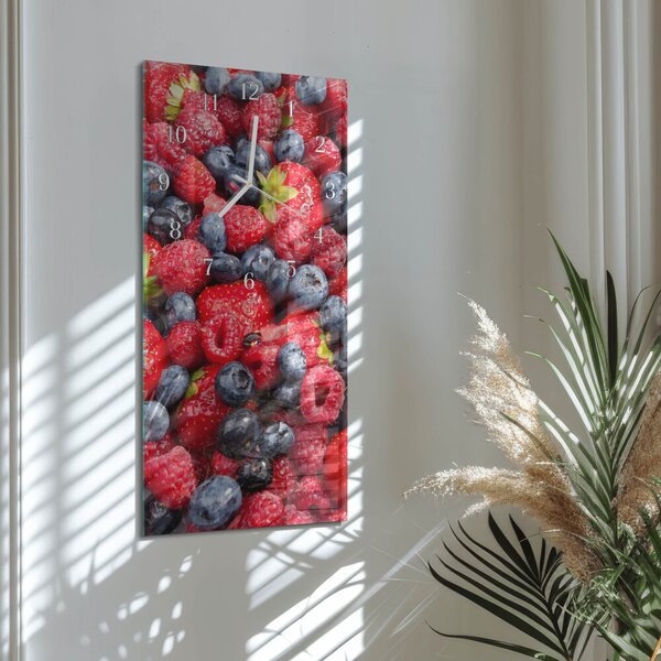 Skleněné hodiny vertikální Směs bobulí zsppb-30x60-00079778