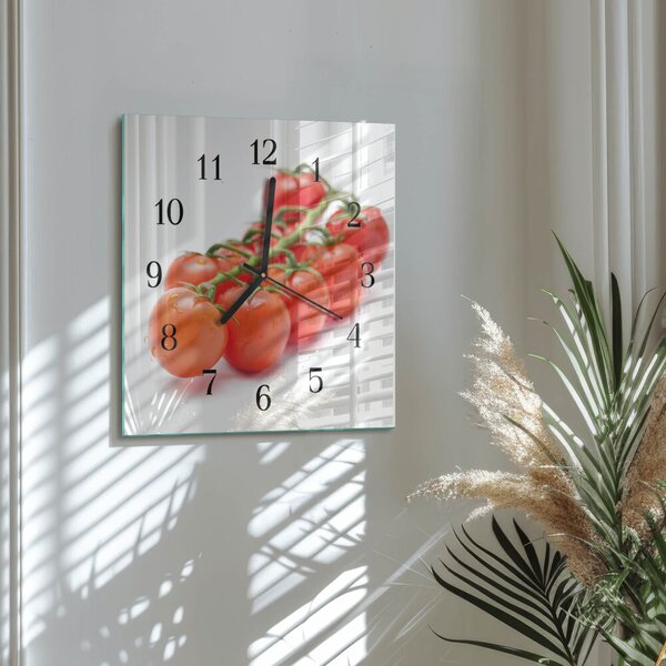 Skleněné hodiny na stěnu Rajčata zskc-30x30-00180846